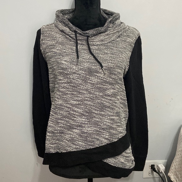 Calvin Klein Performance Cowl Neck Sweater Gray S - Picture 2 of 3